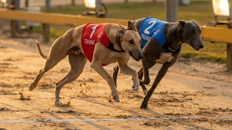 Greyhound forecast bet example showing first and second place predictions